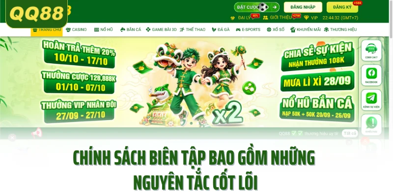 Chính sách biên tập bao gồm những nguyên tắc cốt lõi