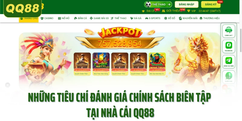 Những tiêu chí đánh giá chính sách biên tập tại nhà cái QQ88